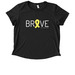 Brave Like Beckham - Adult Sizes, a Space Black Allmade Eco Triblend Women?s Scoop Neck Tee
