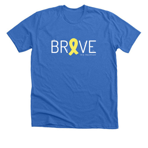 Brave Like Beckham - Adult Sizes, a Heather True Royal Premium Unisex Tee