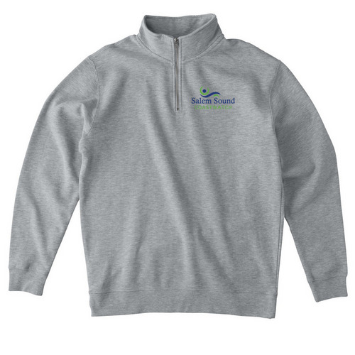 Salem Sound Coastwatch Gear - Jackets, a Grey Heather Midweight Quarter Zip Pullover