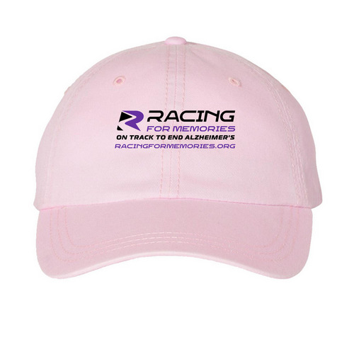 Racing for Memories, a Pink Printed Pigment Dye Baseball Cap