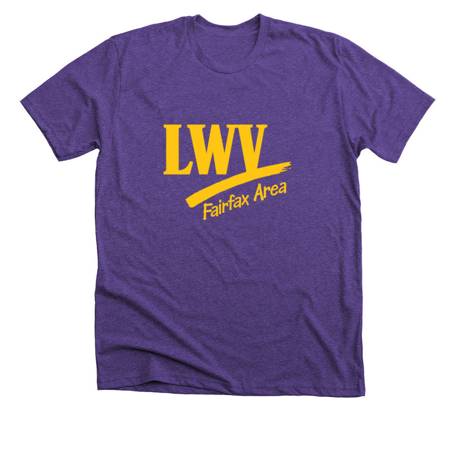 Democracy is not a spectator sport!, a Heather Team Purple Premium Unisex Tee