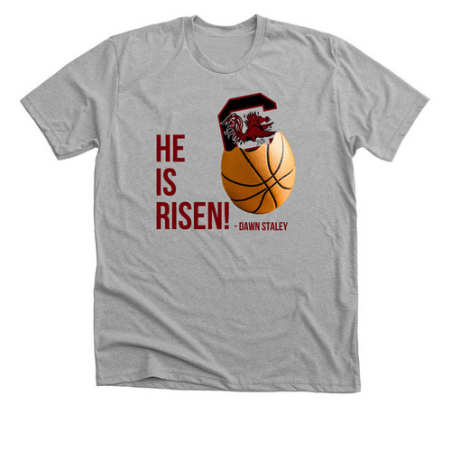 He is Risen!, a Athletic Heather Premium Unisex Tee