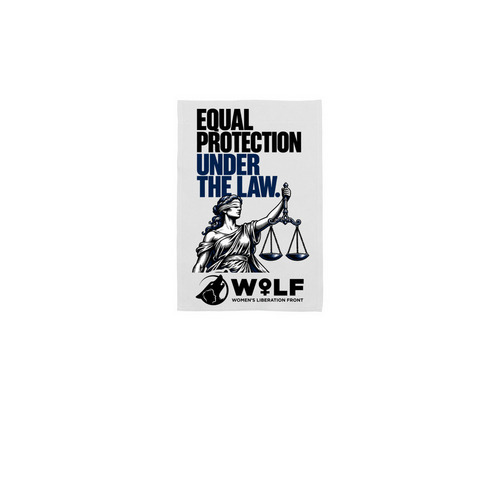 Equal Protection Yard Flag, a White 12" x 18" Yard Flag