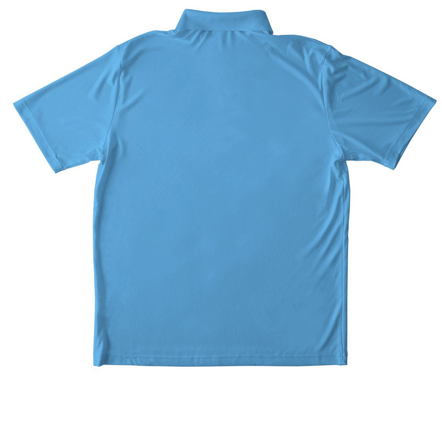 Pocket Logo, a Carolina Blue Unisex Performance Polo (back-view)