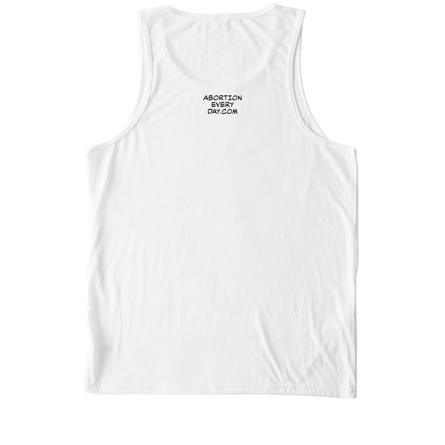 Abortion Cops Are Bastards?Green, a Bright White Allmade Eco Triblend Tank (back-view)