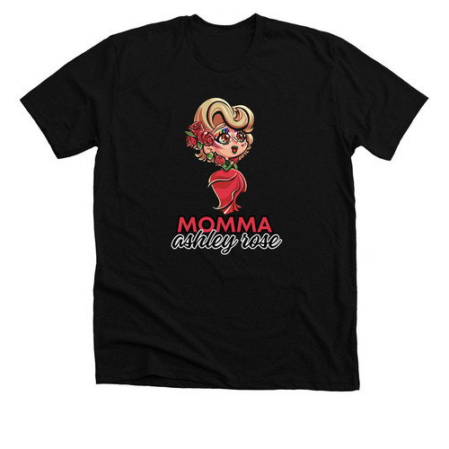 Momma Ashley Rose Fan Shirt, a Solid Black Blend Premium Unisex Tee