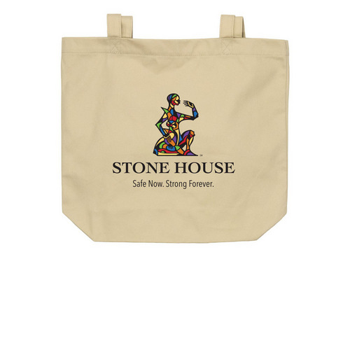 Stone House Tote Bag, a Oyster Organic Cotton Tote Bag