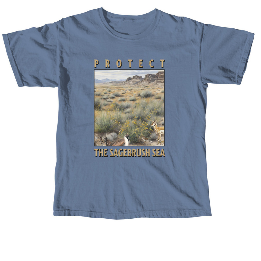 Protect the Sagebrush Sea, a Blue Jean Comfort Colors Unisex Tee