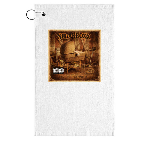 SUGARBOXX ?Beauty CD Cover Golf Towel?, a White Golf Towel