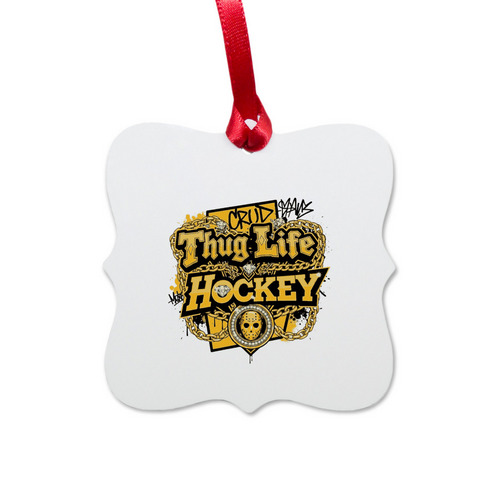Merry Christmas, a White Aluminum Square Ornament