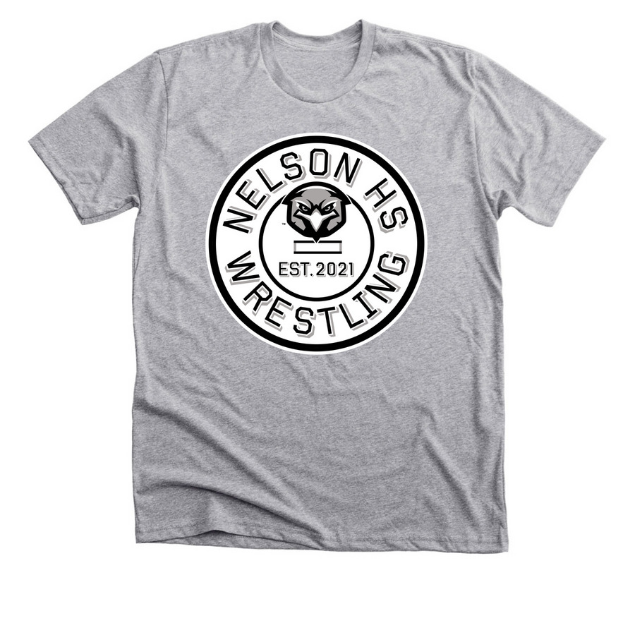 Hawks Wrestling Swag, a Athletic Heather Premium Unisex Tee