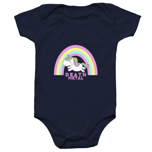 Death Metal Onesie, a Navy Infant Onesie