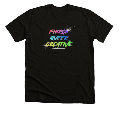 Fierce Queer Creative, a Black Heather Premium Unisex Tee
