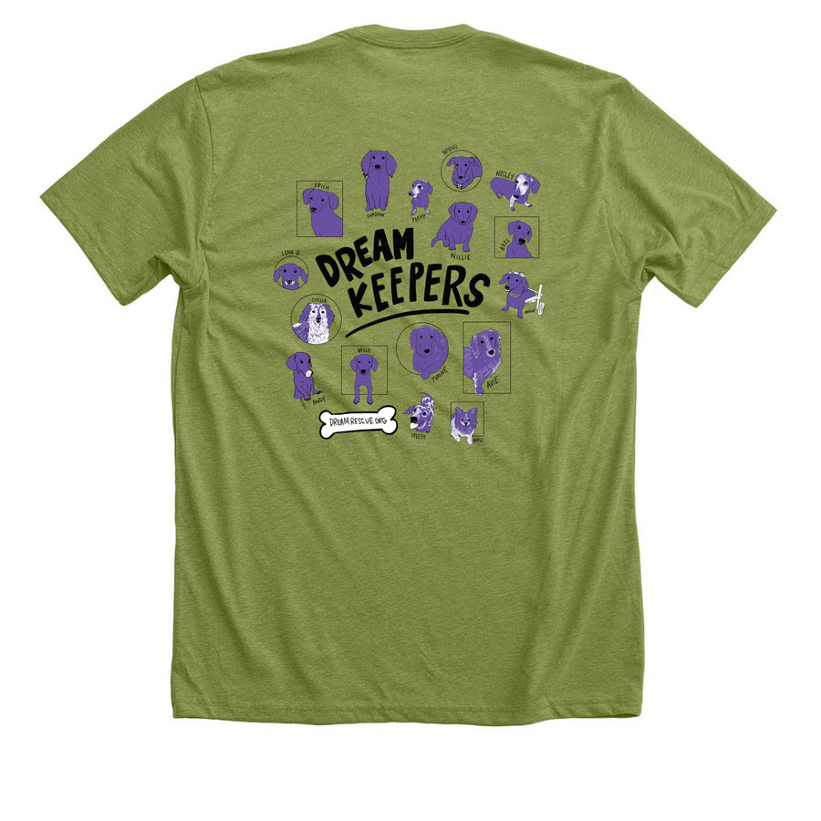 Howl-O-Weenie 2025, a Heather Green Premium Unisex Tee (back-view)