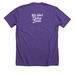 Books Save Lives, a Heather Team Purple Premium Unisex Tee (back-view)