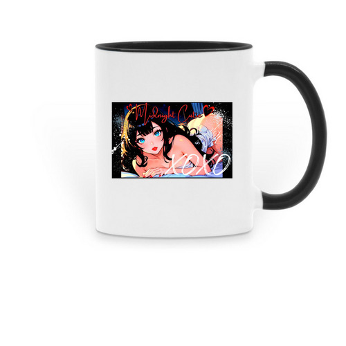 Midnight Cutie Logo Mug, a Black Two-Tone Ceramic Mug