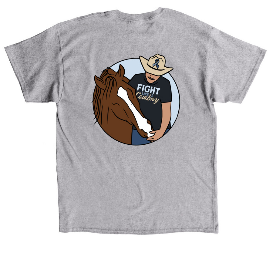 Join Butch's Fight Against Cancer, a Sport Grey Classic Unisex Tee (back-view)