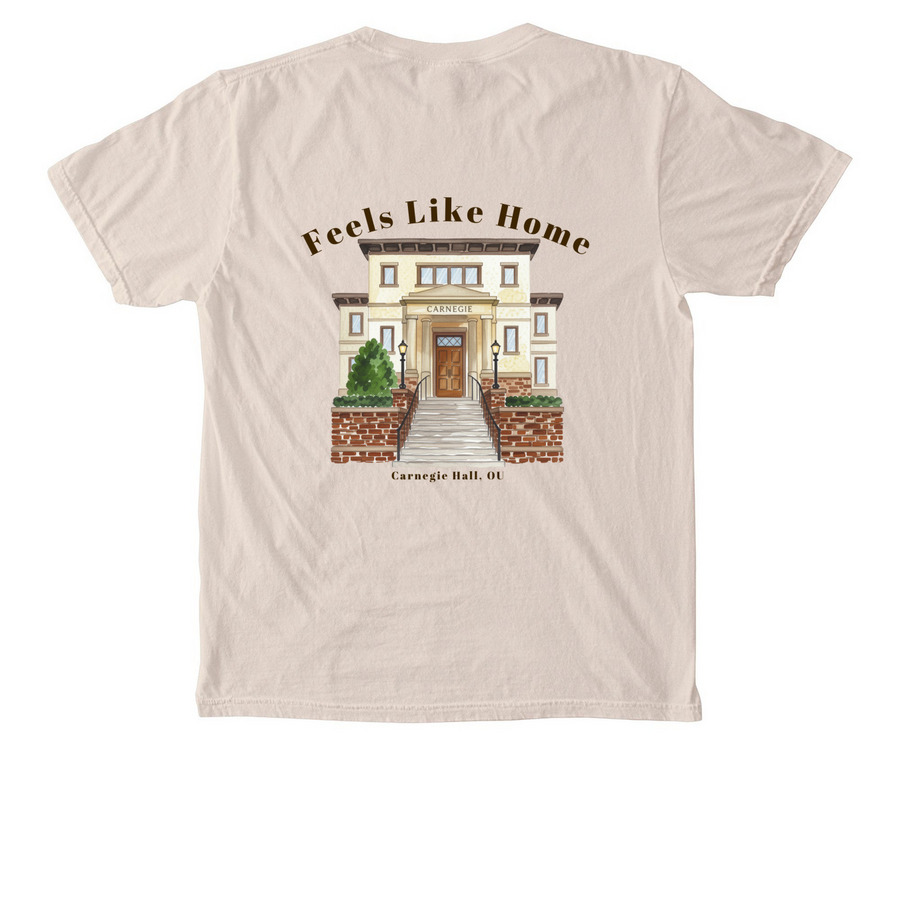 Feels Like Home Carnegie Shirt, a Ivory Comfort Colors Pocket Tee (back-view)