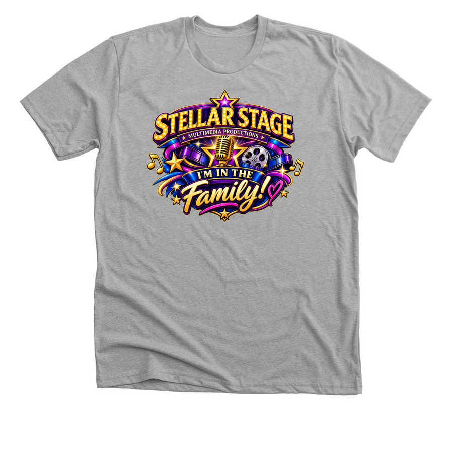Stellar Stage Family Tee, a Athletic Heather Premium Unisex Tee