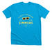 Simmons Reunion Yellow Sunglasses, a Neon Blue Premium Unisex Tee
