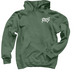 Military Green Graphic Hoodie, a Military Green Pullover Hoodie