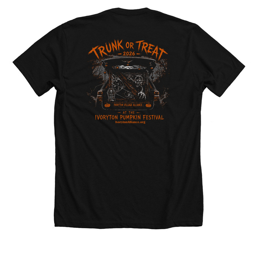 2026 Trunk-or-Treat, a Solid Black Blend Premium Unisex Tee (back-view)