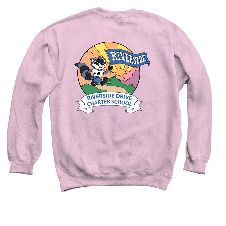 Mom Apparel&nbsp;, a Light Pink Crewneck Sweatshirt (back-view)