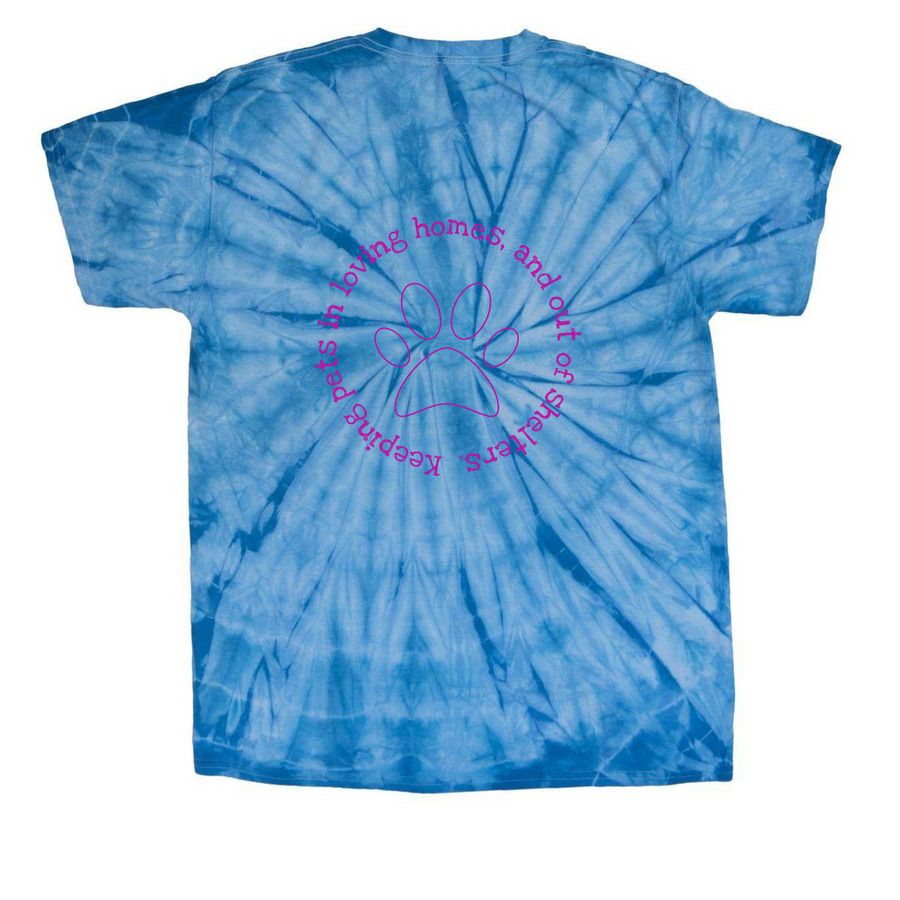 New Tie Dye for Summer, a Baby Blue Classic Tie Dye Tee (back-view)