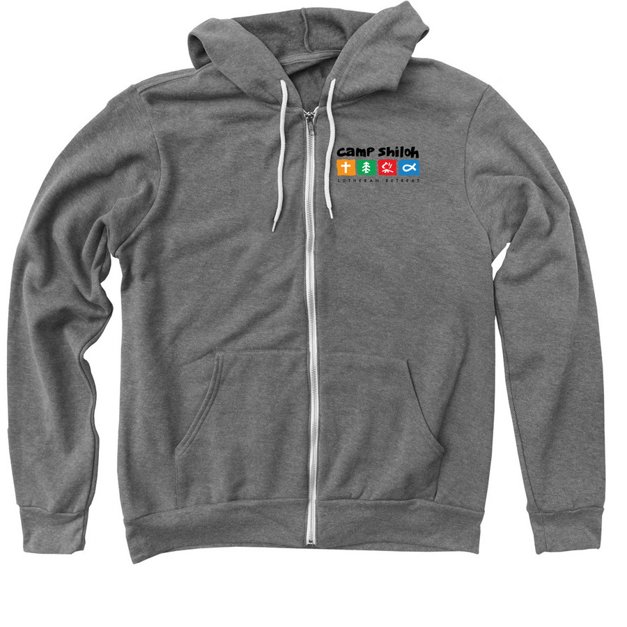 Camp Shiloh Apparel (Winter Release), a Deep Heather Zip Up Hoodie
