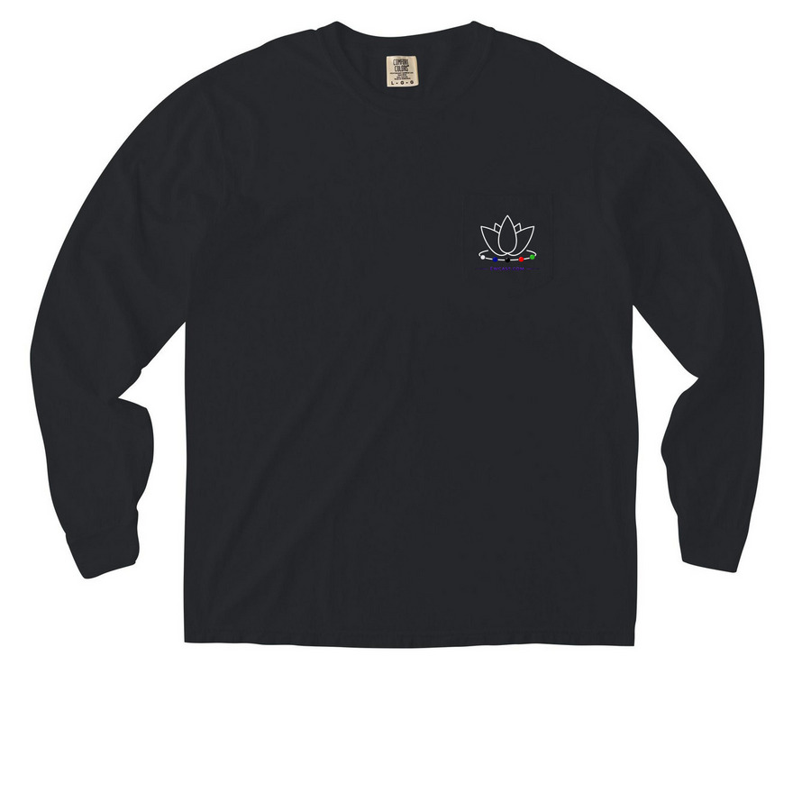 Minimum Pocket Shirt, a Black Comfort Colors Long Sleeve Pocket Tee