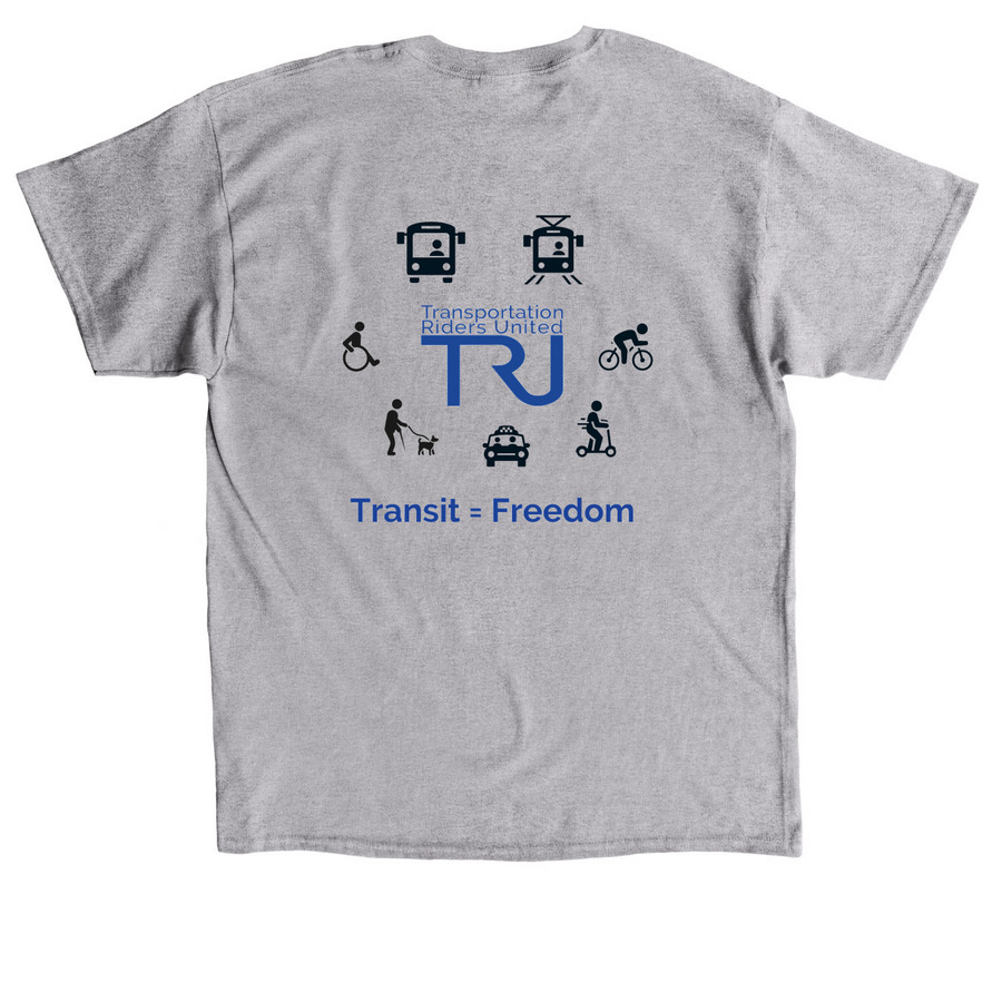 Team Transit, a Sport Grey Classic Unisex Tee (back-view)