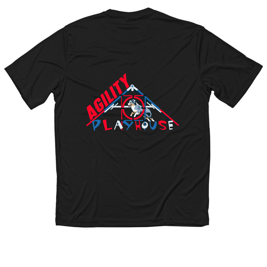Active Gear, a Black Classic Performance Tee (back-view)