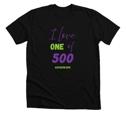 I love 1 of 500, a Solid Black Blend Premium Unisex Tee