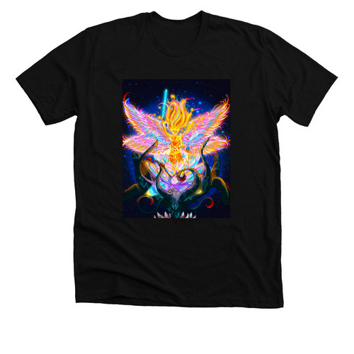 Here to End the A.I. Battles!, a Solid Black Blend Premium Unisex Tee