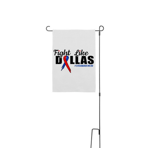 Fight like Dallas yard flag, a White 12" x 18" Yard Flag with Stake