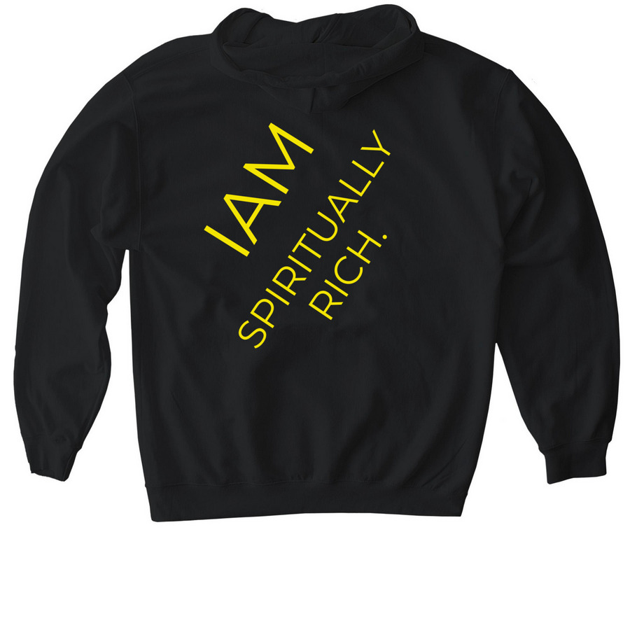 Spiritual swag.&nbsp;, a Black Gildan Softstyle Pullover Hoodie (back-view)