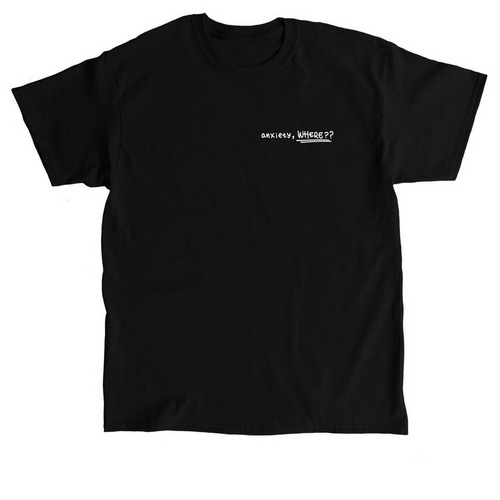 ANXIETES (Back), a Black Classic Unisex Tee