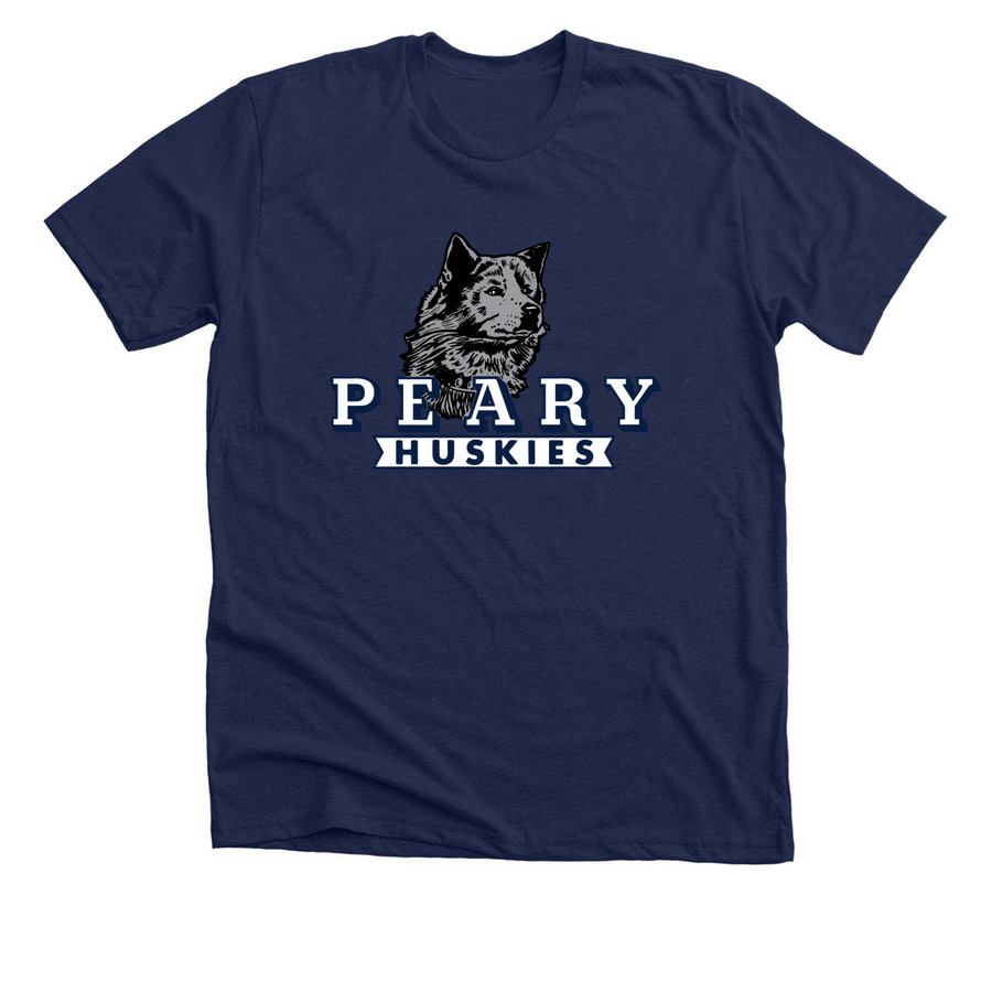 Here's to the Huskies!, a Solid Navy Blend Premium Unisex Tee