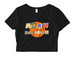 MLaw Crop Tops, a Black Women's Fitted Cropped Tee