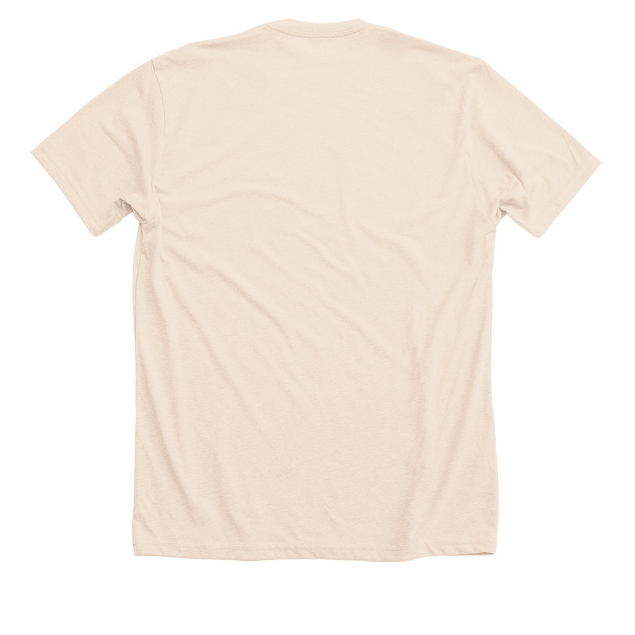 Pumpkin Recycling Co., a Heather Soft Cream Premium Unisex Tee (back-view)
