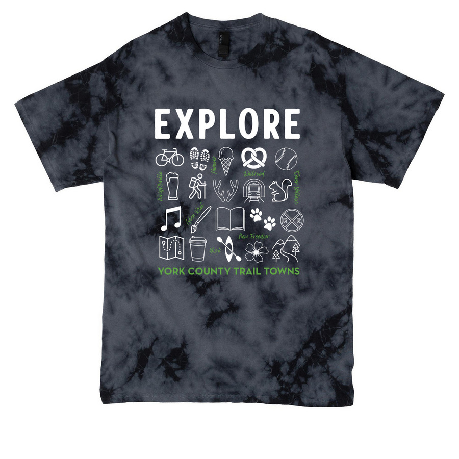 York County Trail Towns, a Black Crystal Tie Dye Tee