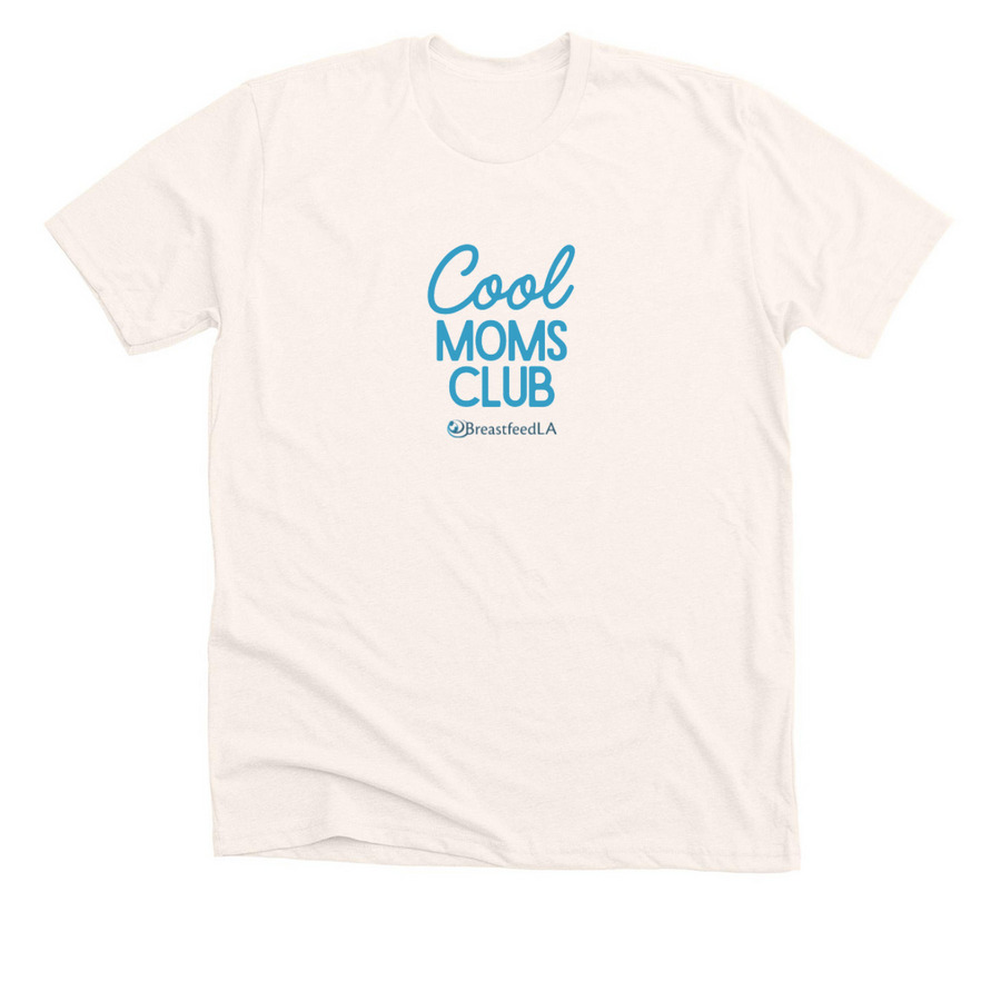 BreastfeedLA Cool Moms Club, a Heather Natural Premium Unisex Tee