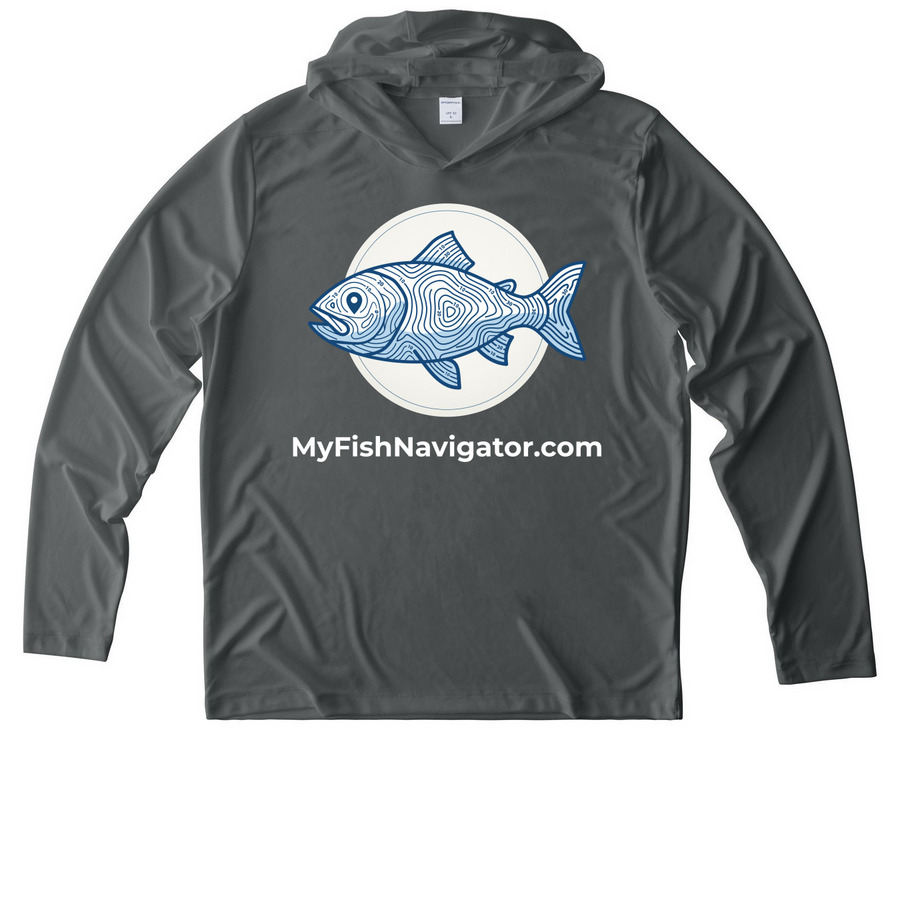 Hoodie, a Dark Smoke Grey UV Performance Long Sleeve Hoodie