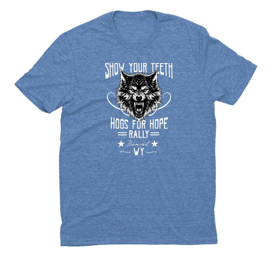 FOR HOPE and all wolves, a Azure Blue Allmade Eco Triblend Unisex Tee