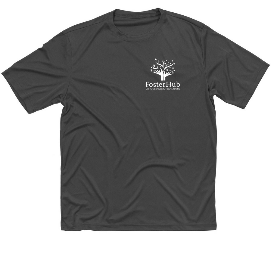 FosterHub White Logo Activewear, a Iron Grey Classic Performance Tee