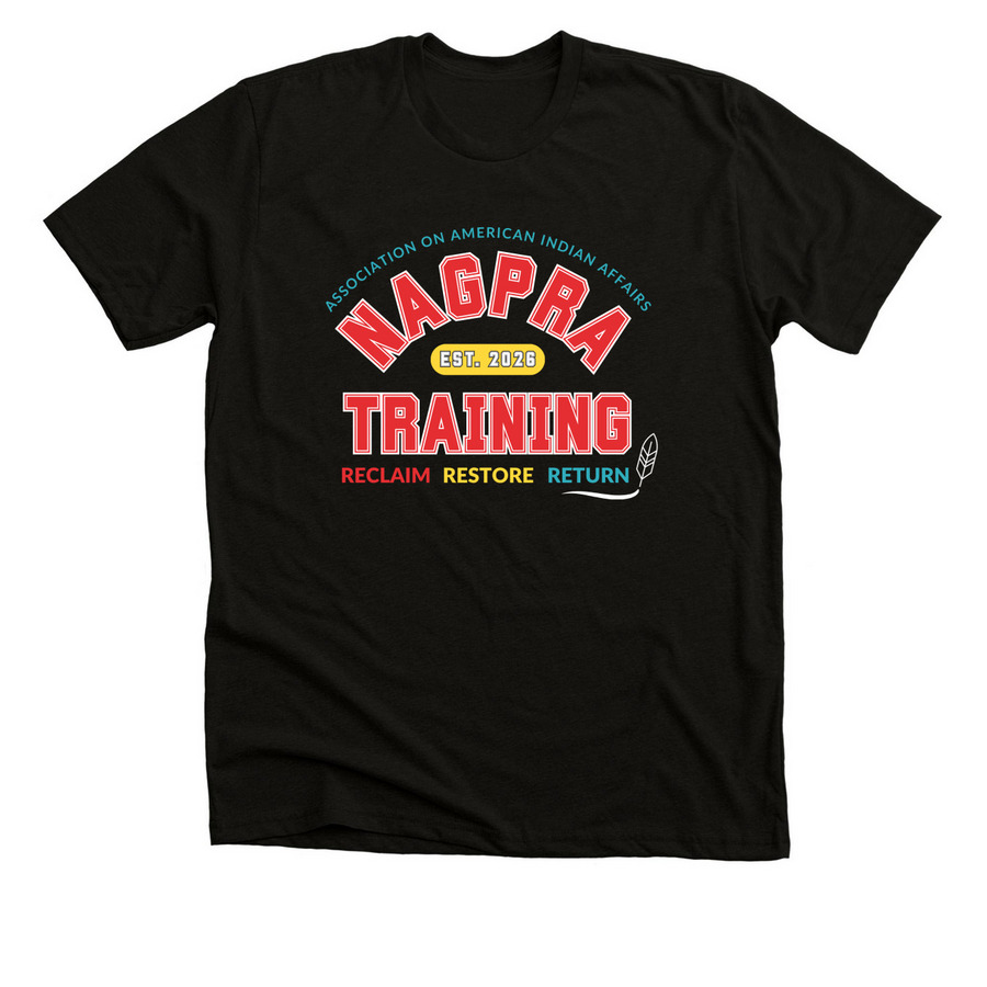 Repatriation Supporter - NAGPRA Training, a Solid Black Blend Premium Unisex Tee