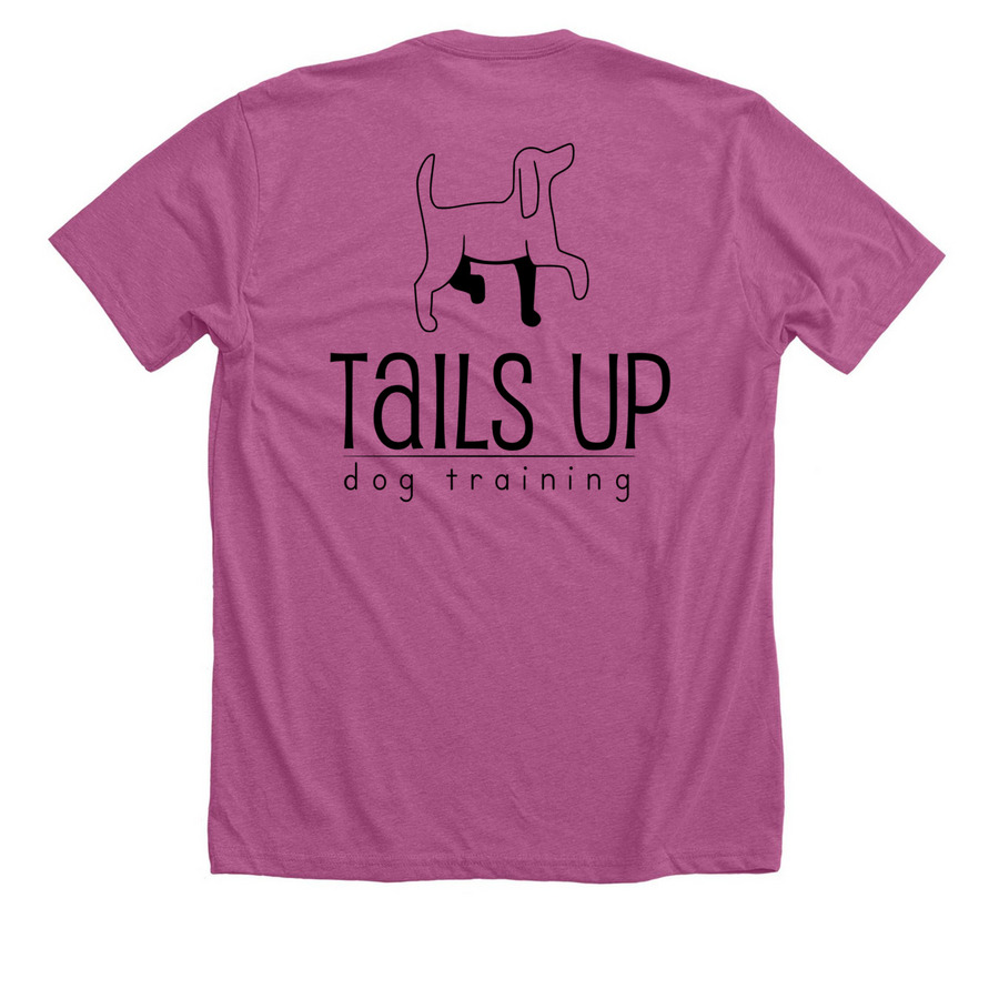 Tails Up Shirts (Summer/Fall 2026), a Heather Magenta Premium Unisex Tee (back-view)
