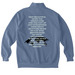 Gospel, a Blue Jean Comfort Colors Quarter Zip Pullover (back-view)