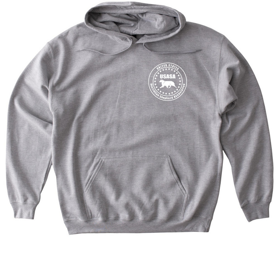 USASA Logo, a Sport Grey Gildan Softstyle Pullover Hoodie