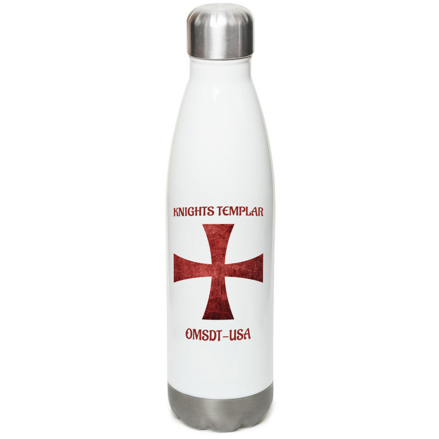 OMSDT-USA Stainless Steel Water Bottle, a White Stainless Steel Water Bottle